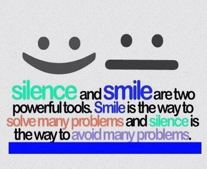 Silence-and-Smile Inspirational Quotes Wallpapers